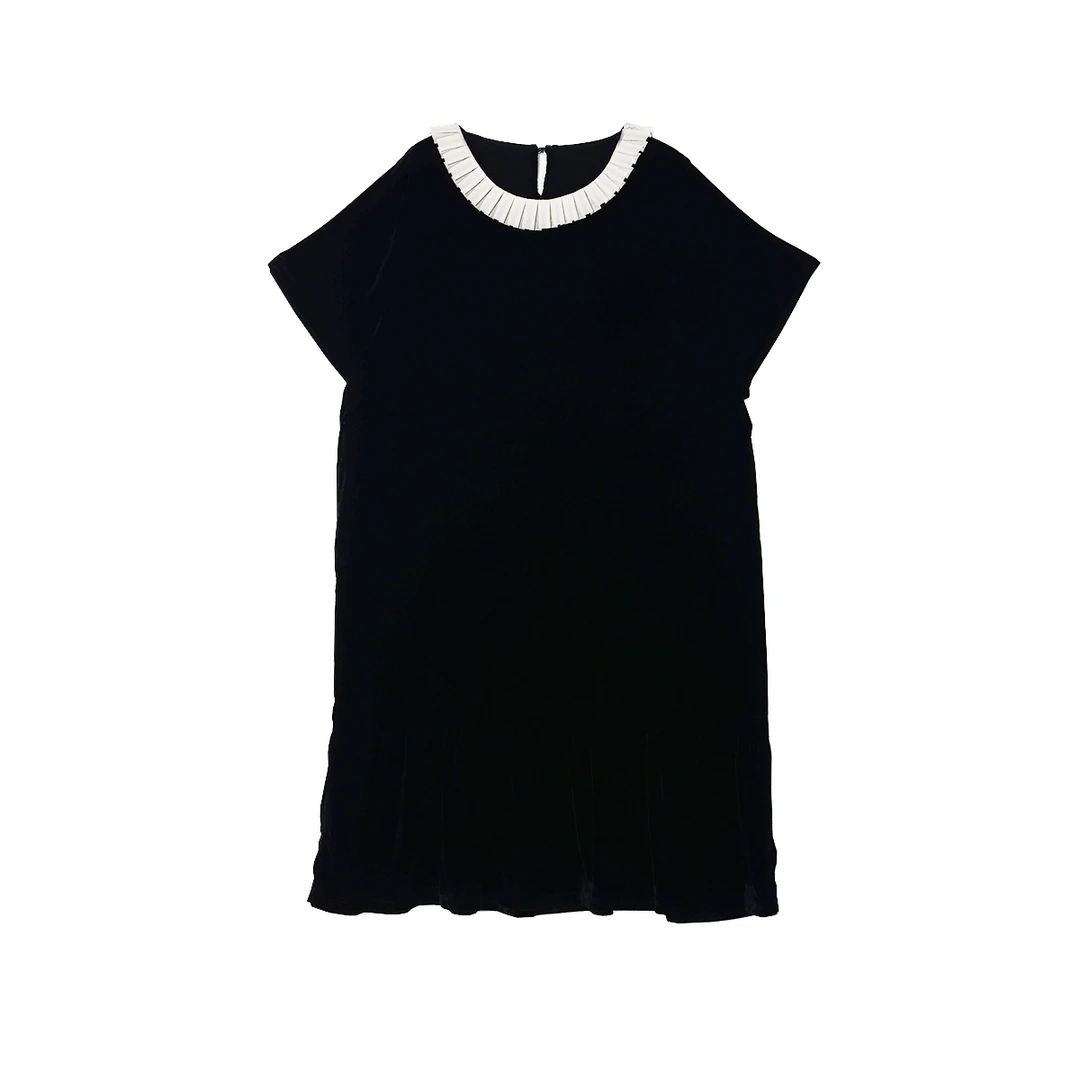 VICOCIAGA大码女装胖mm丝绒高级显瘦气质轻奢法式连衣裙(WT042)