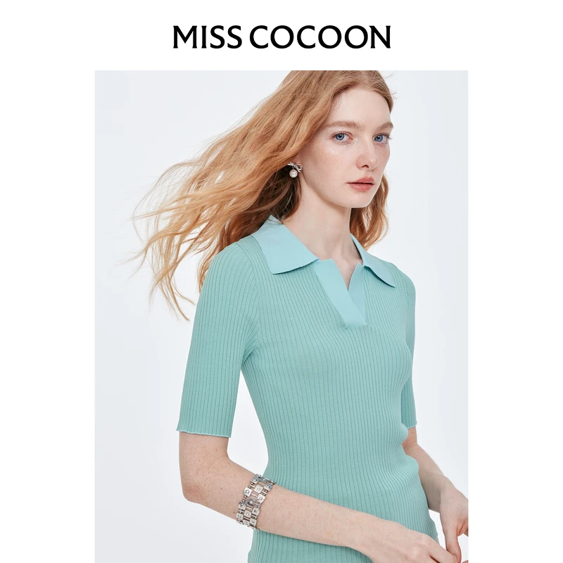 missCOCOON上衣夏女复古时髦毛针织衫0296