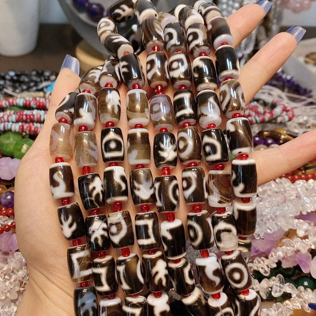 玛瑙/玉髓散珠天然天珠玛瑙桶一条