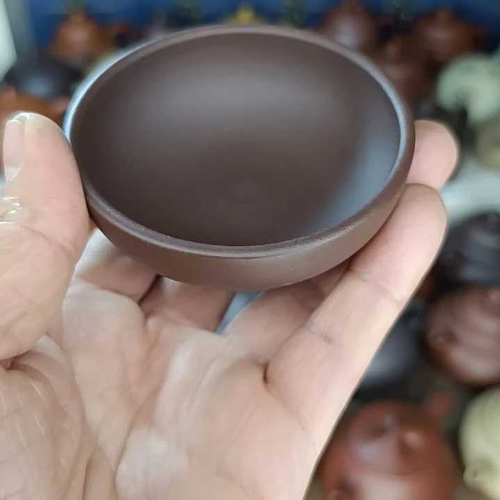 茶壶紫砂c紫泥小杯一个