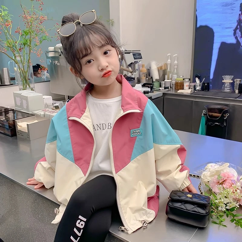 女童外套春秋款2025新款童装洋气夹克衫韩版女宝宝春装上衣潮