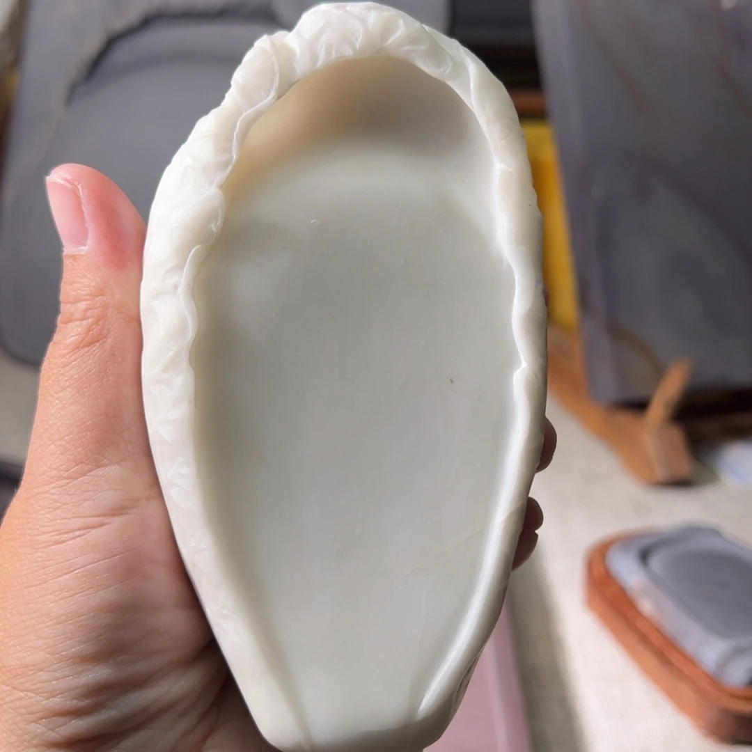 大***愚纯手工满工白端端砚