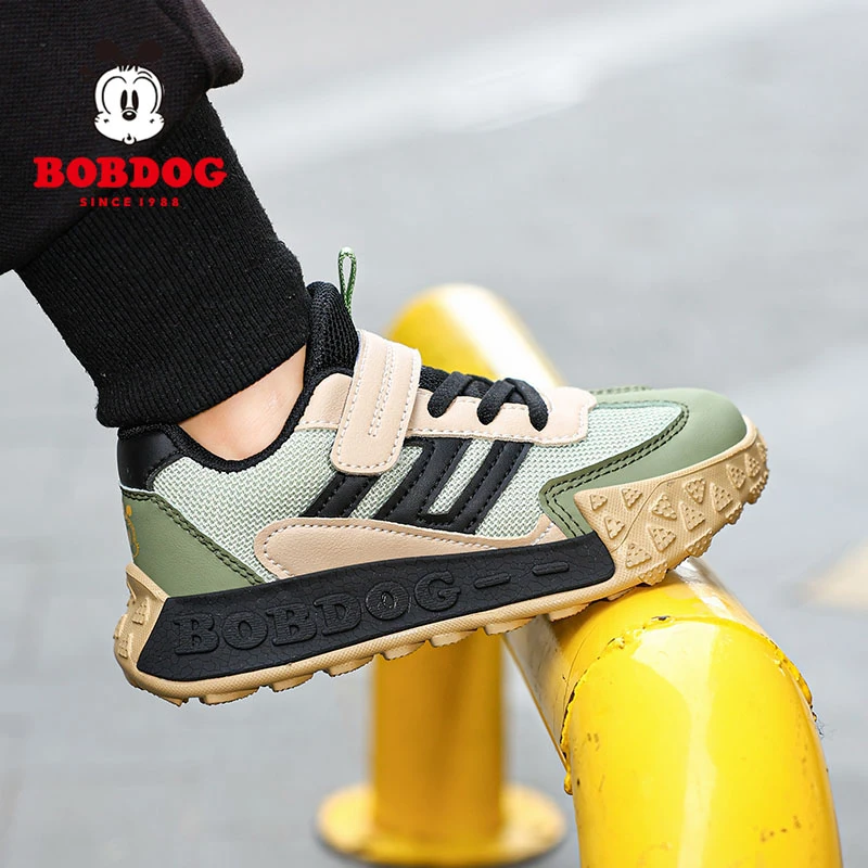 巴布豆童鞋男童鞋子2025新款春季男孩网面跑步鞋女春款儿童运动鞋