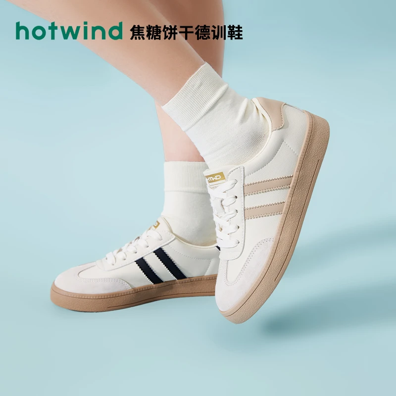 热风商场同款【琥珀流光】女时尚德训板鞋H14W4532休闲休闲鞋