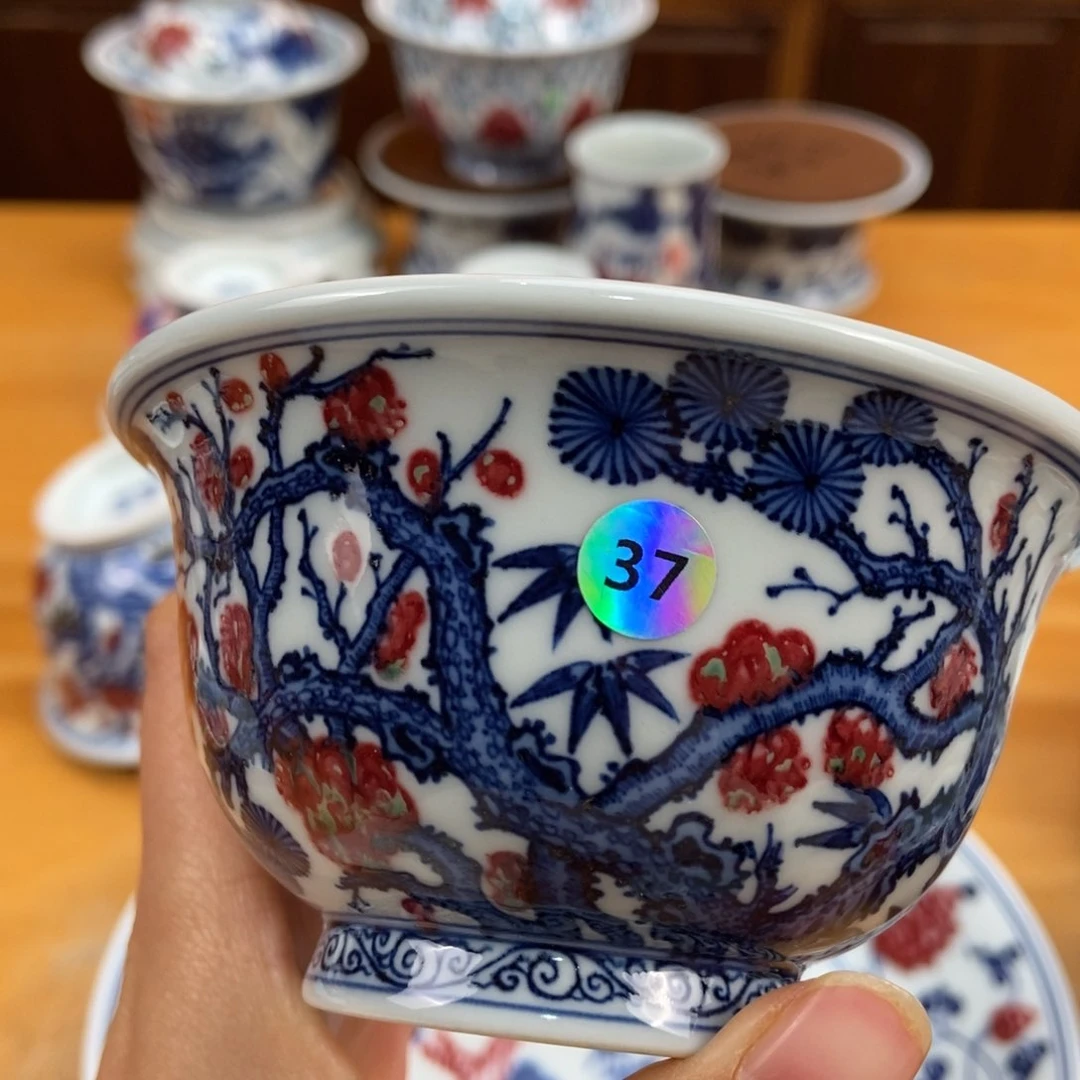 手绘现代茶具非古董