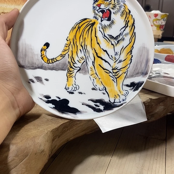 暇疵景德镇手绘高温釉下彩