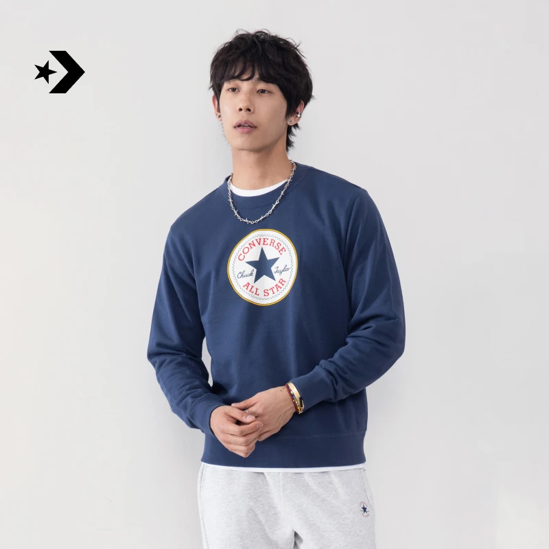 【流光风】匡威秋季男经典星星LOGO套头衫叠穿圆领卫衣MCH744