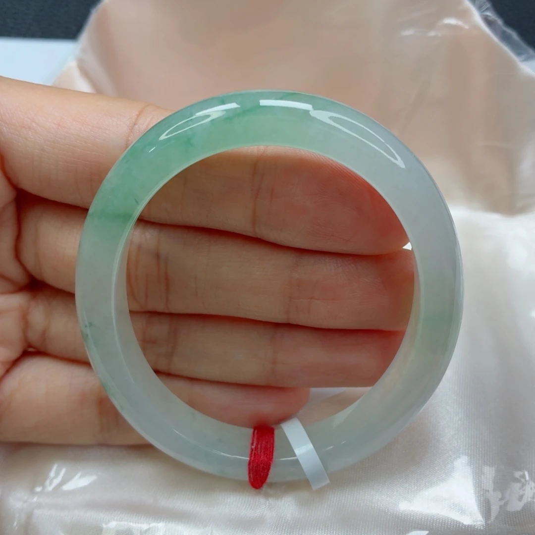 未镶嵌手镯翡翠老坑53贵妃冰透飘绿花009强推⭐️⭐️