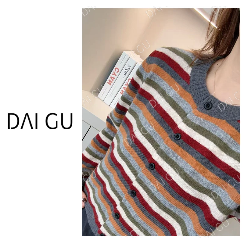 【彩虹开衫】加厚款～多巴胺羊毛毛衣2025秋冬新品B3307