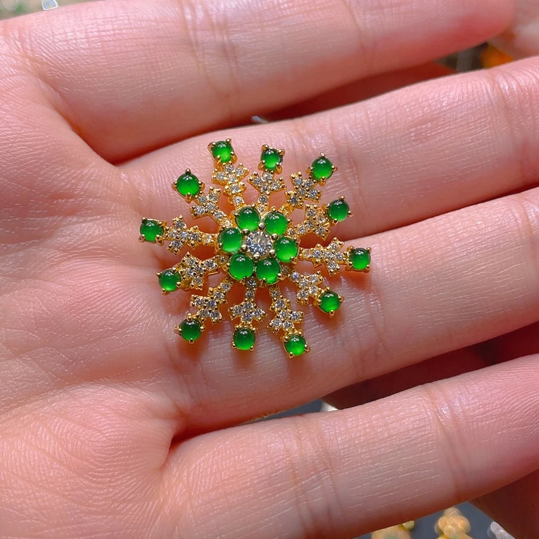 努***。翡翠银S925镶嵌吊坠(不含链)