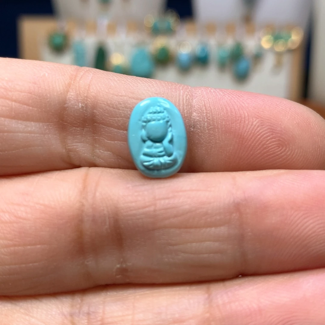 绿松石未镶嵌无相佛