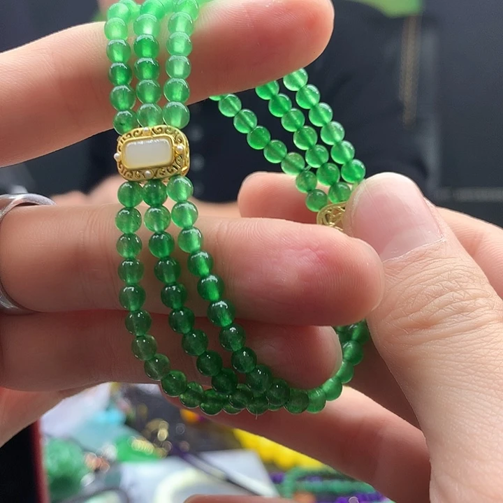 翡翠银S925镶嵌颈饰