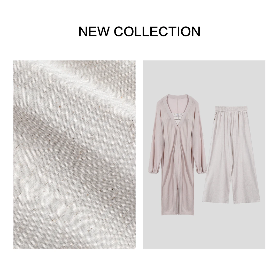 《芳芳专属》D3F28026 时尚休闲 长袖外披与宽松裤组合