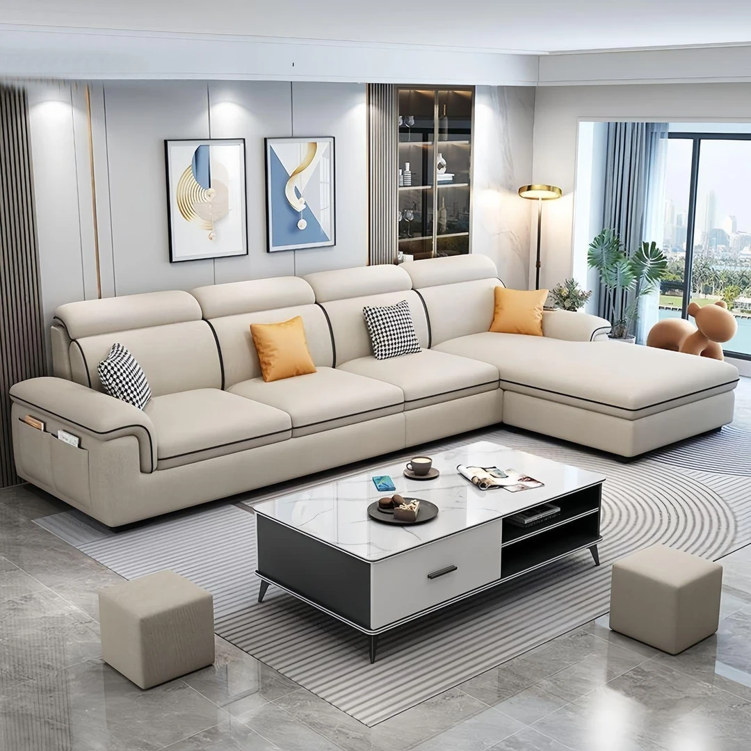 2025新款沙发现代简约客厅大小户型公寓出租房猫爪科技布艺沙发