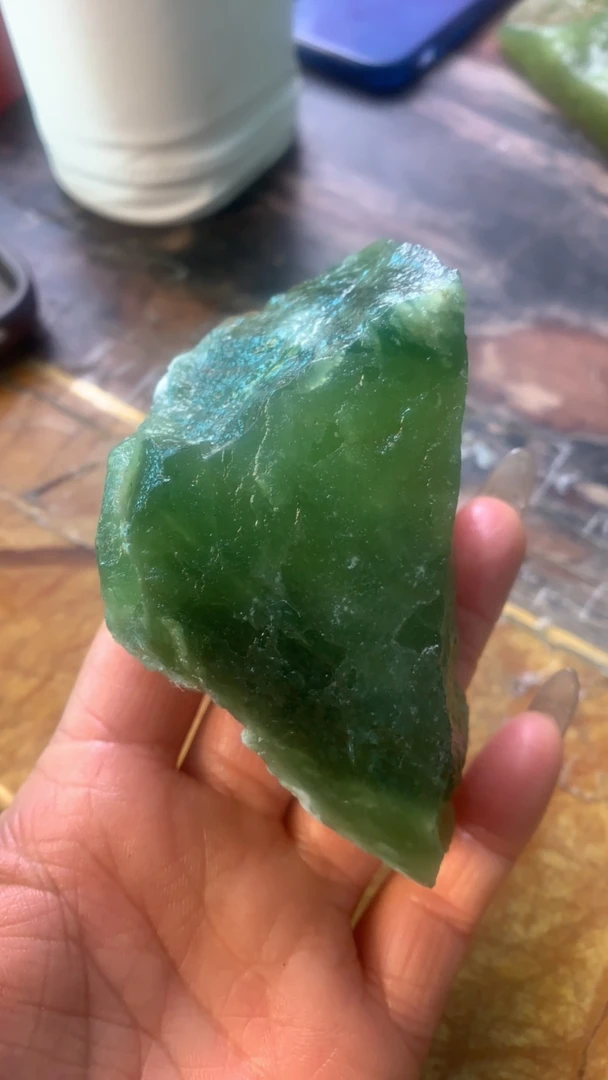 天然岫玉原石手把原石