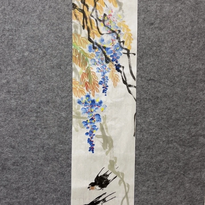 竖款大鱼书画艺术作品