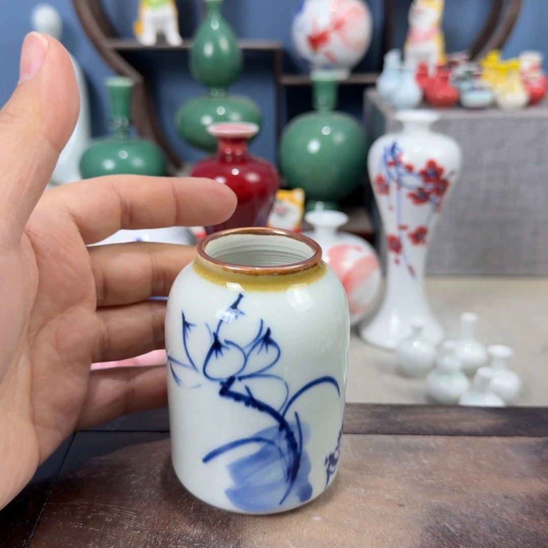 陶瓷手工小花器摆件