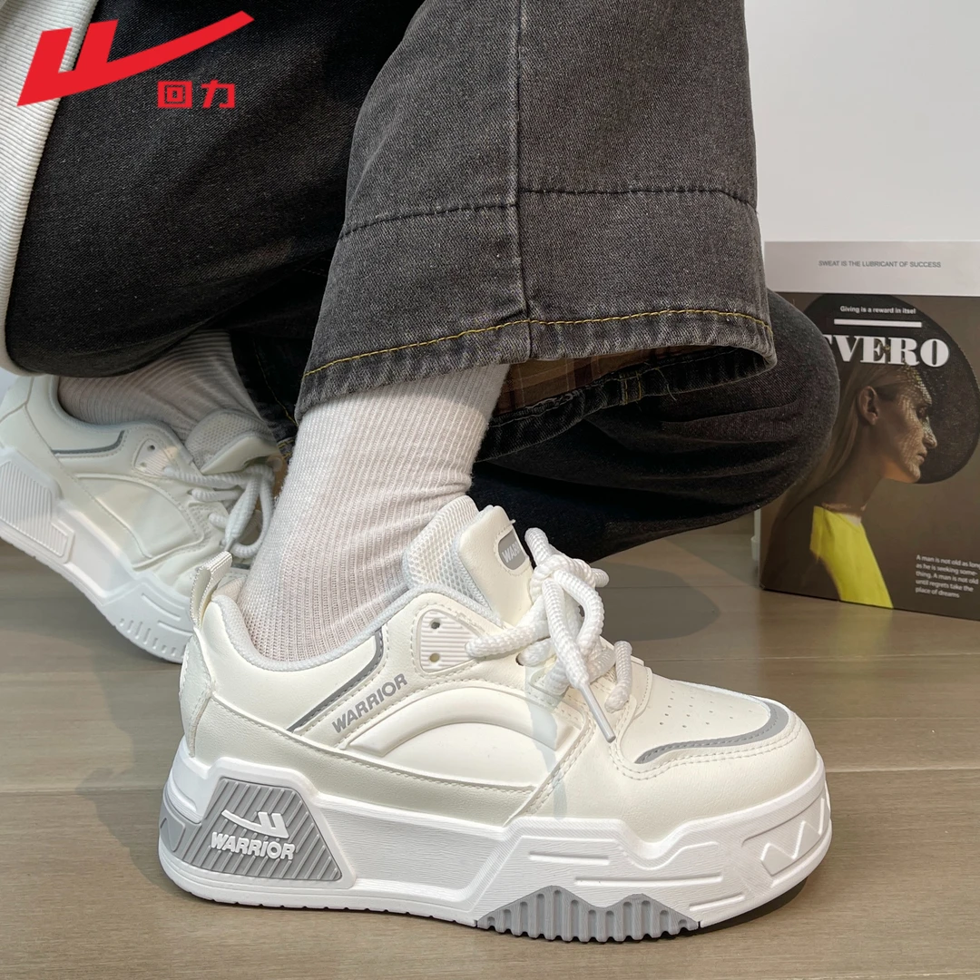 回力女鞋2025春季休闲厚底小白鞋情侣款新款运动学生潮流百搭板鞋