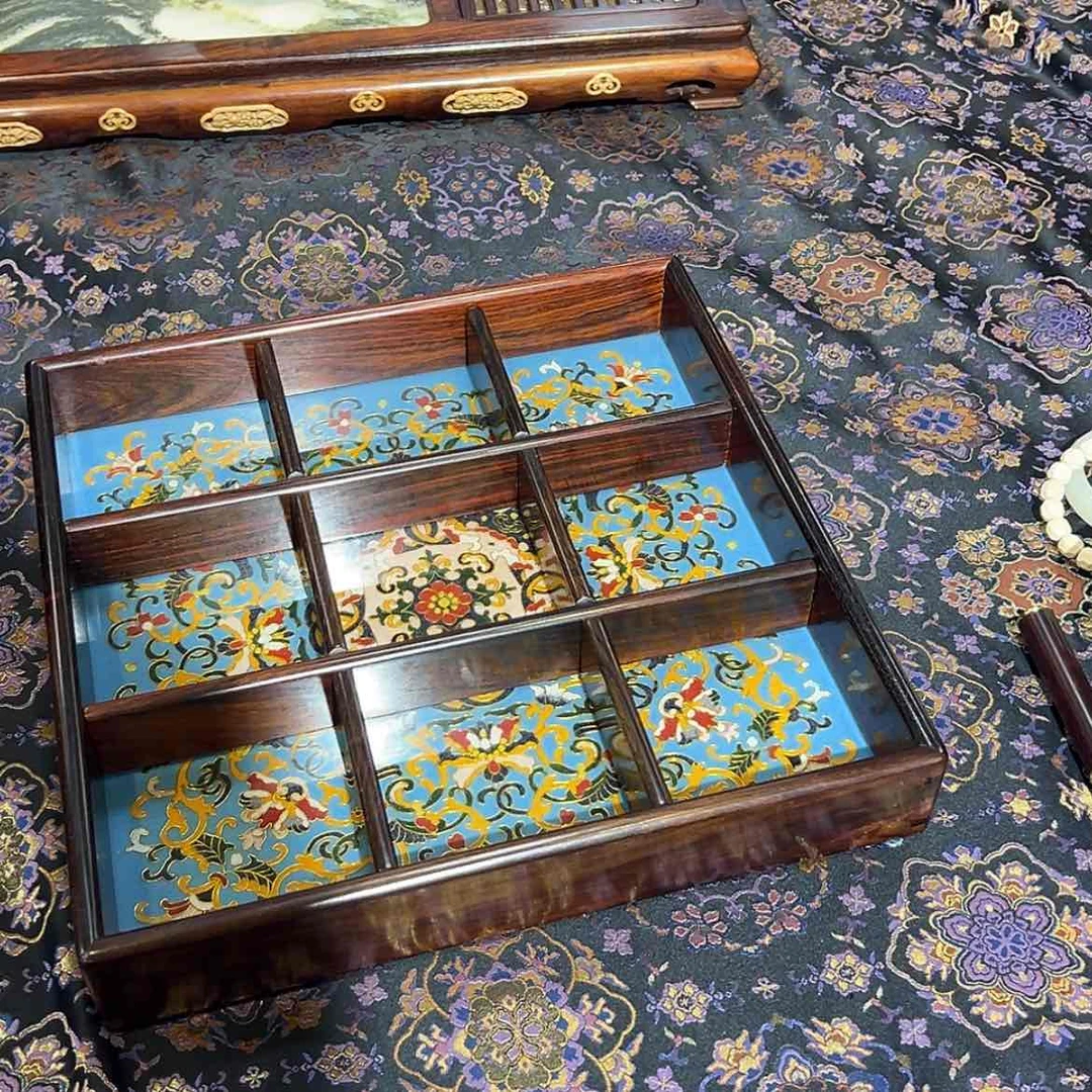 【闪购商品】红酸枝木类成套家具南****馆茶盘