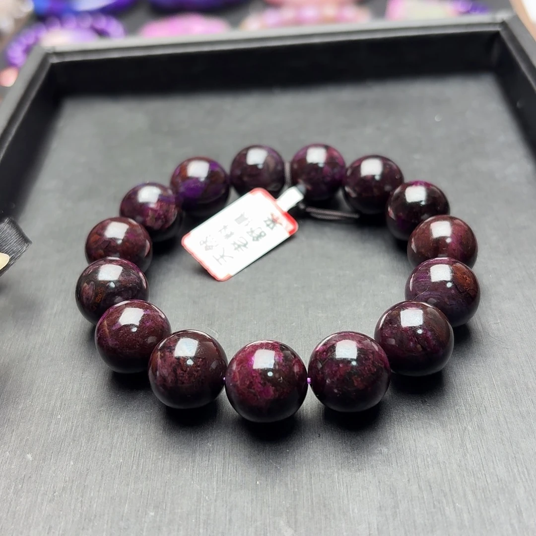 苏纪石（舒俱来）未镶嵌老油紫手串