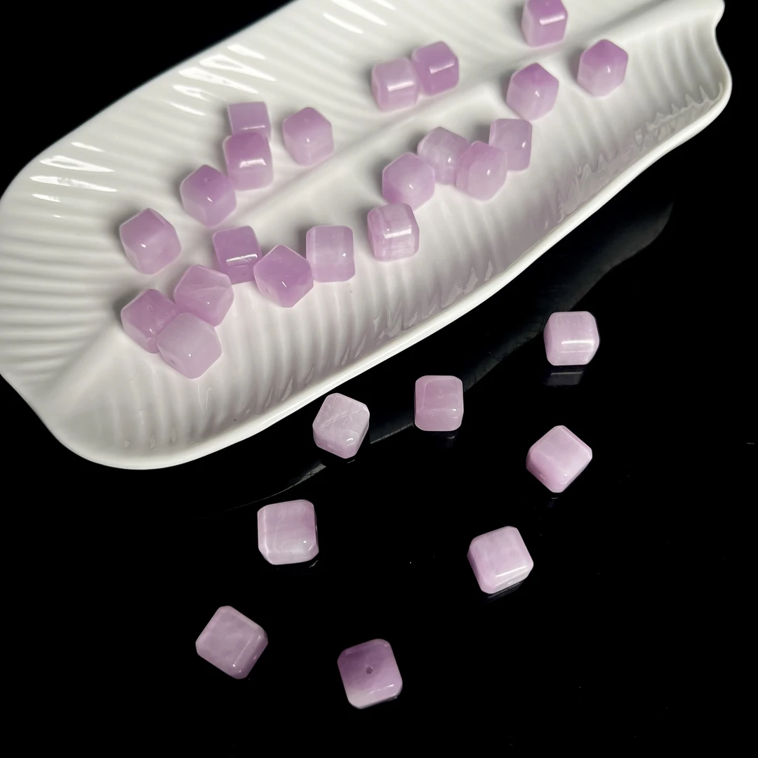【大鱼甄选】紫锂辉方糖10-11mm+配件diy手串DZ571多样性发其一随机