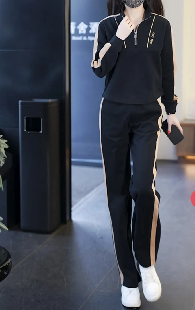 【飞燕】62019#休闲运动两件套女气质减龄显瘦时尚洋气运动服套装