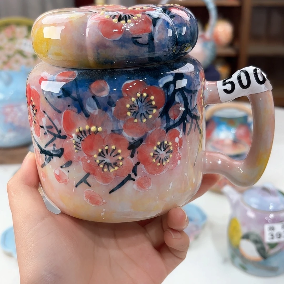 景德镇手绘高温釉下彩陶瓷茶具