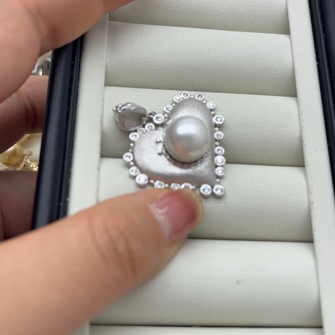 海水珍珠吊坠(不含链)银S925镶嵌