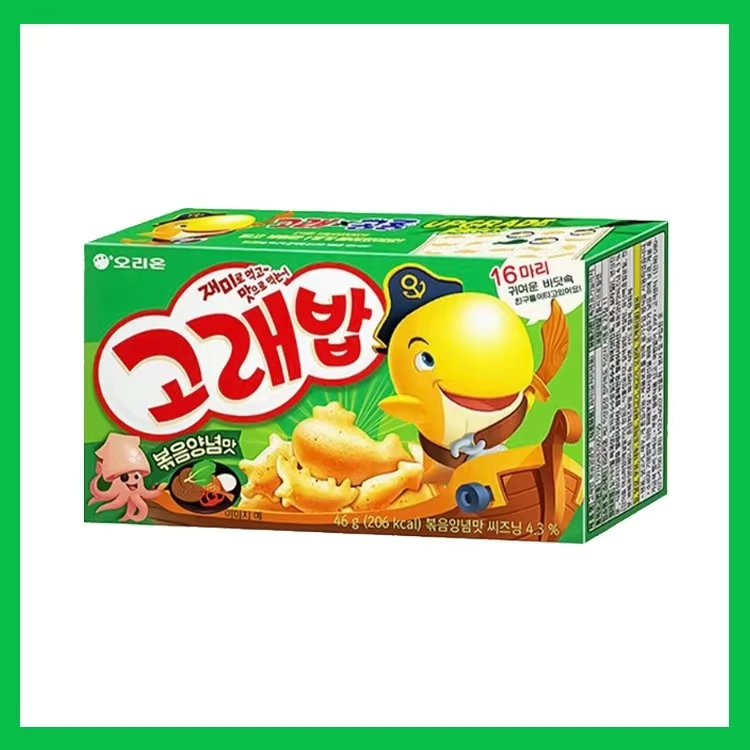 韩国进口零食好丽友好多鱼饼干海鲜苔味卡46g零食小吃休闲食品