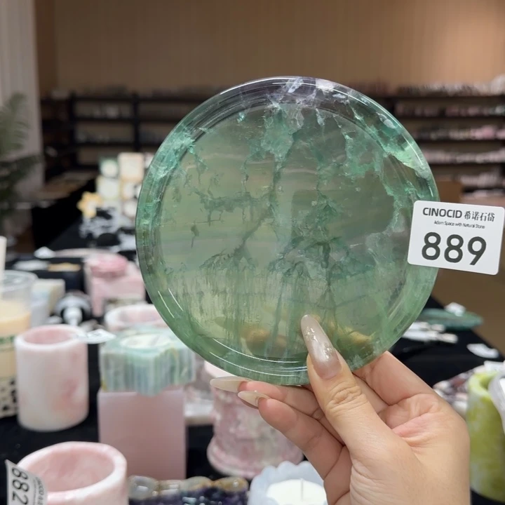 绿水晶中圆盘889。