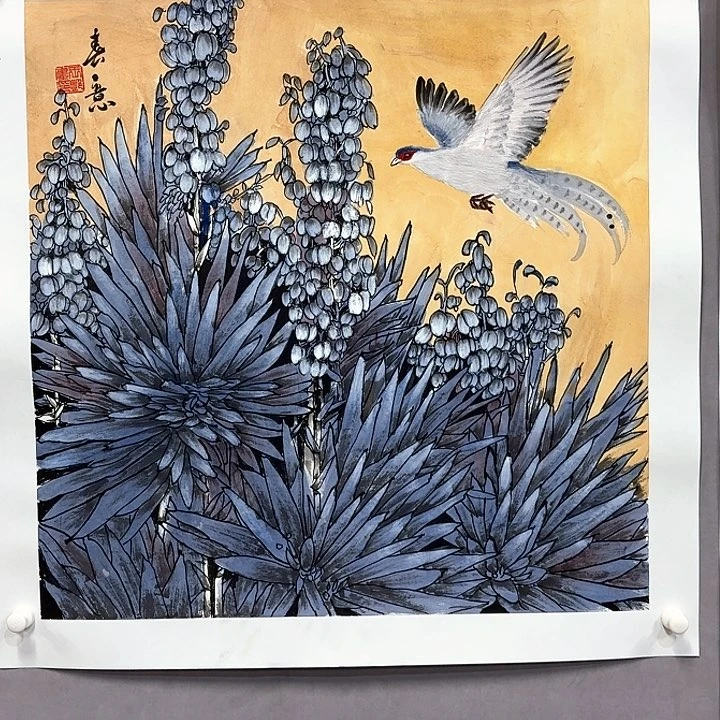 国画亲笔手绘放心去藏