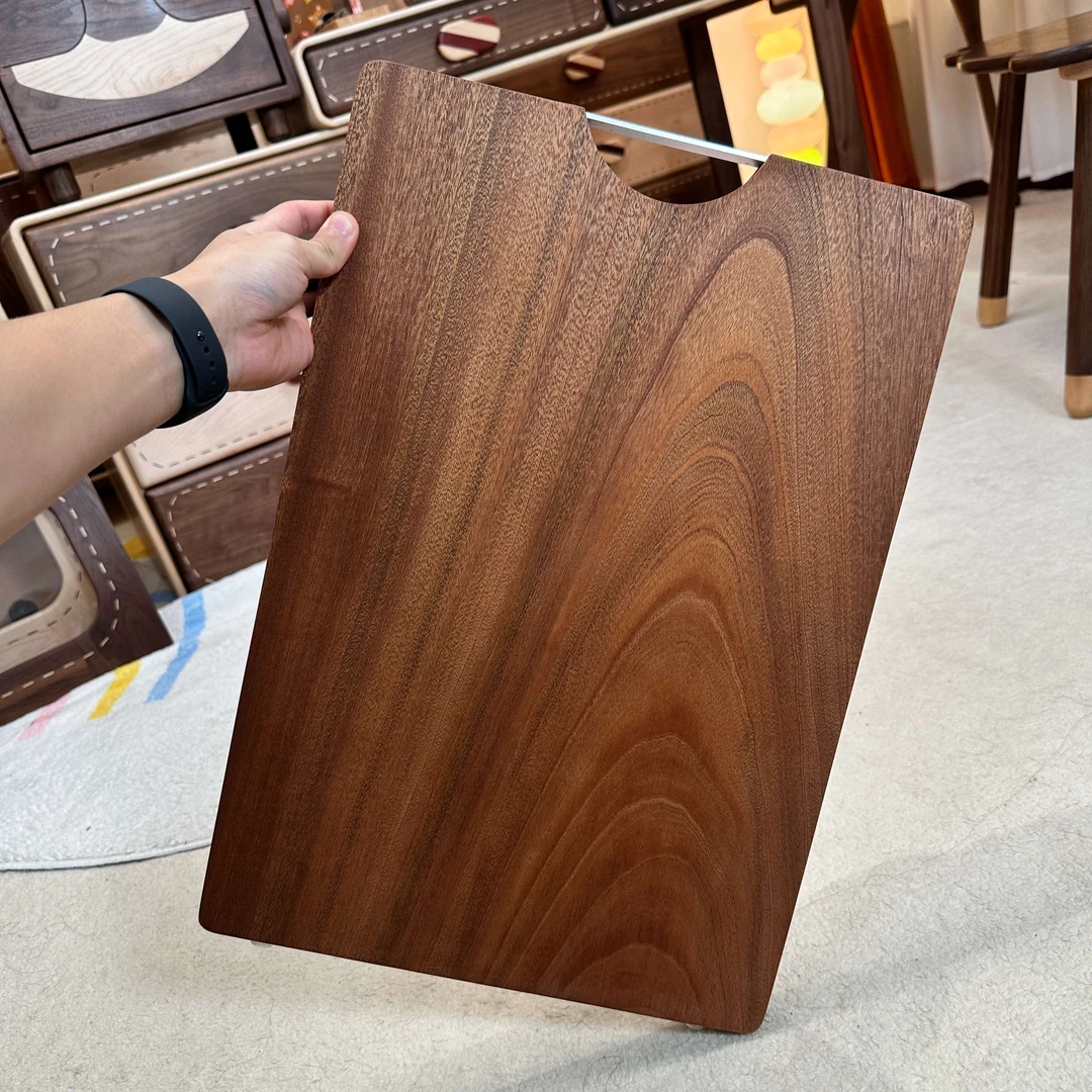 047菜板乌檀木一字把手砧板实木饰品摆件居家摆件