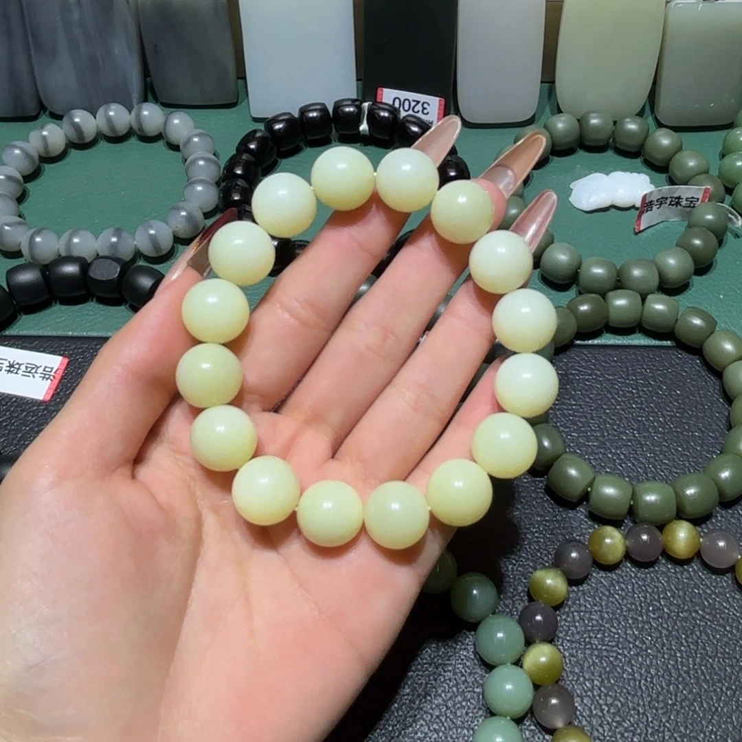 和田玉手链未镶嵌小***河