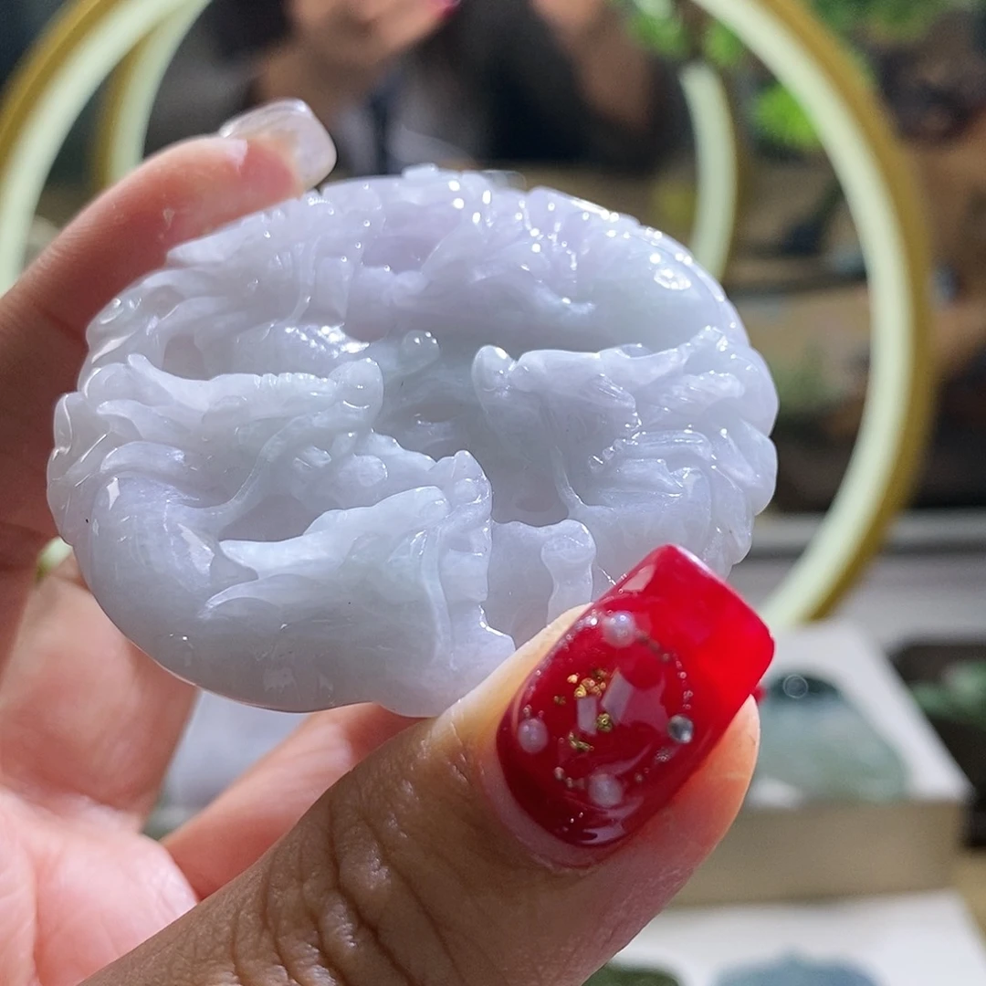 【闪购商品】翡翠颈饰未镶嵌龙牌