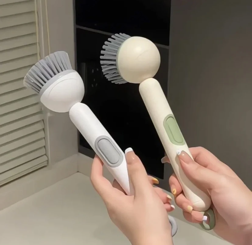 长柄加液旋转锅刷不沾油清洁刷多功能洗锅刷不脏手洗碗刷