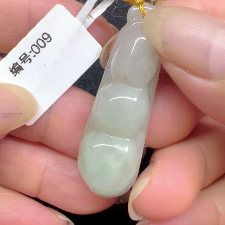 翡翠未镶嵌颈饰富贵豆含义儿孙满堂