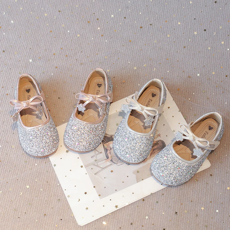 【妍熙】宝宝童鞋儿童公主鞋春秋款小女孩水晶鞋女童皮鞋软底单鞋