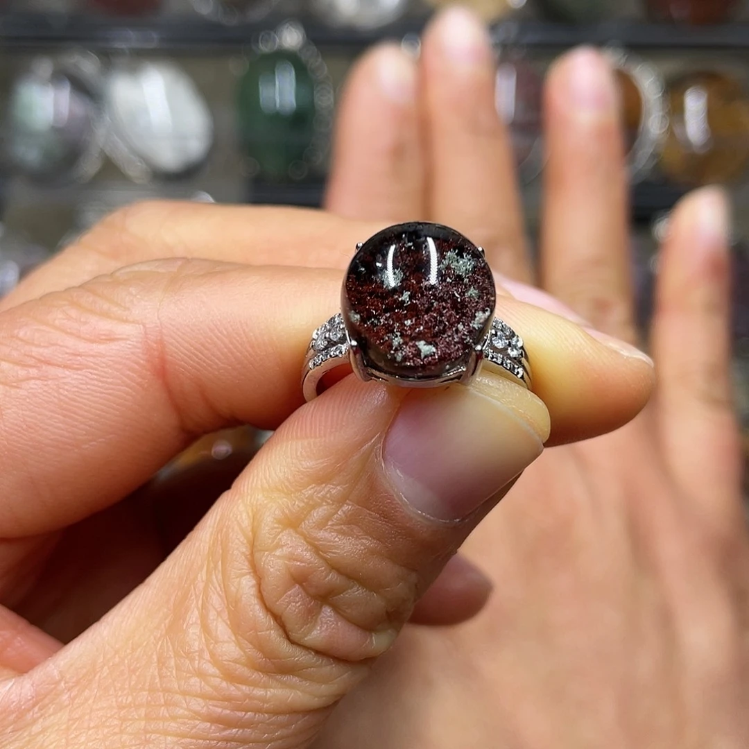 【闪购商品】水晶珠宝半成品银S925镶嵌戒指