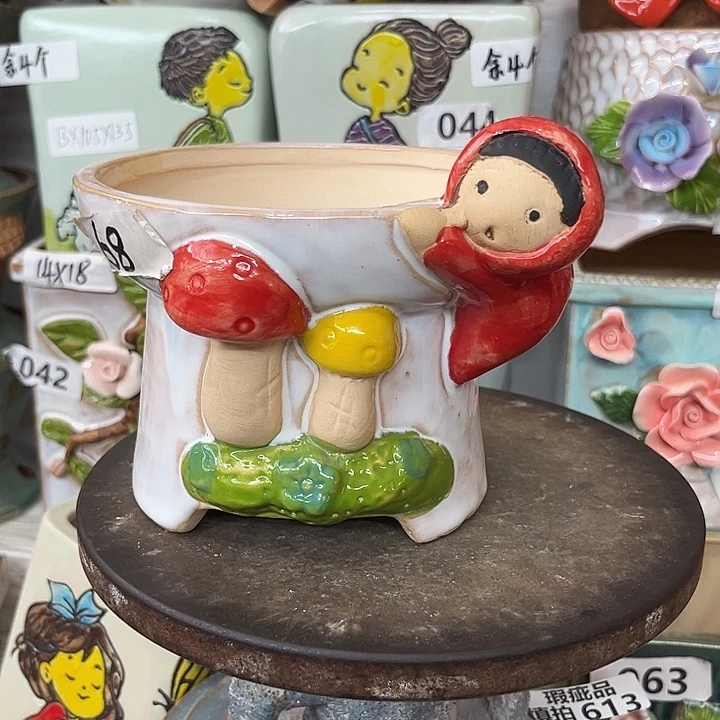 紫砂花盆粗陶材质多肉花盆