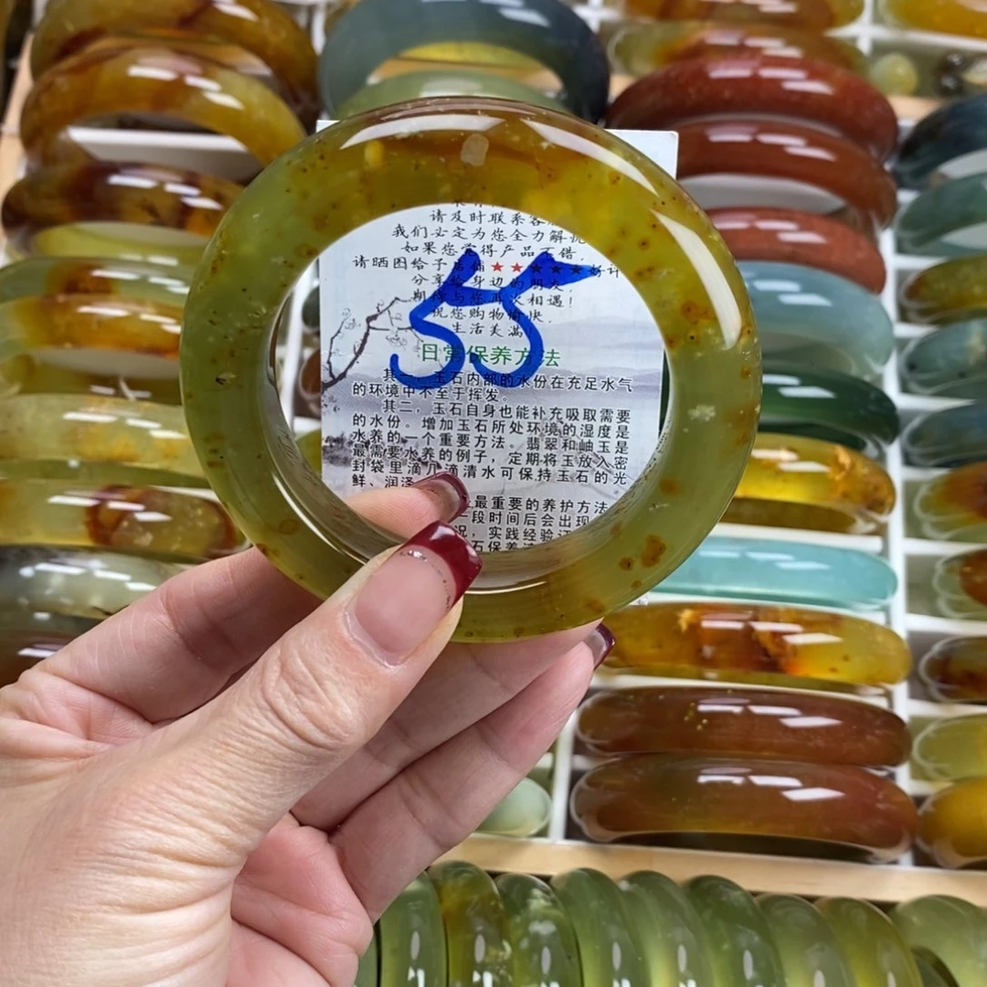 未镶嵌蛇纹石玉手镯