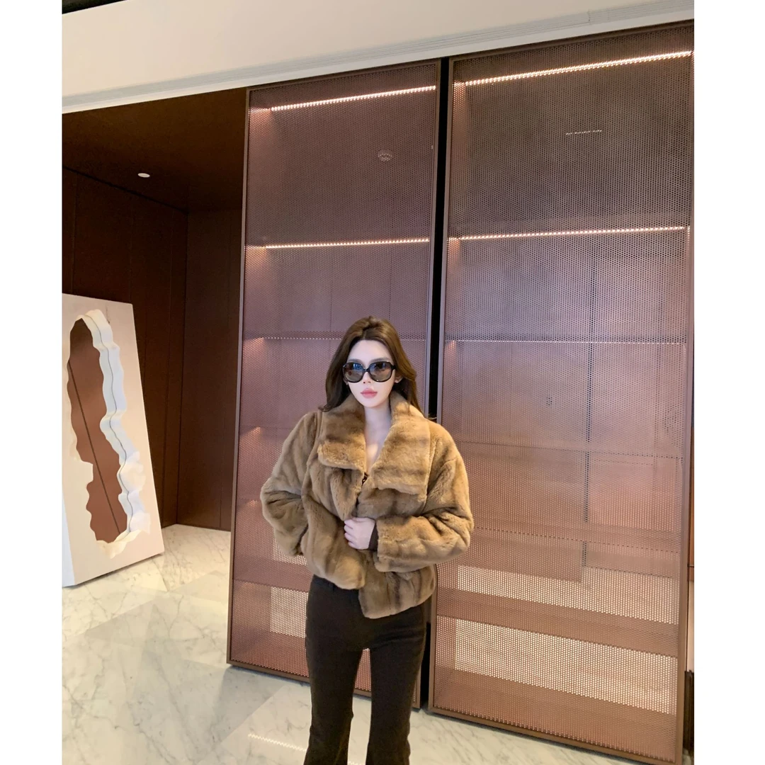 媛媛【炼金时刻】新款气质皮草外套女2025冬季毛毛年轻皮草#PC0113