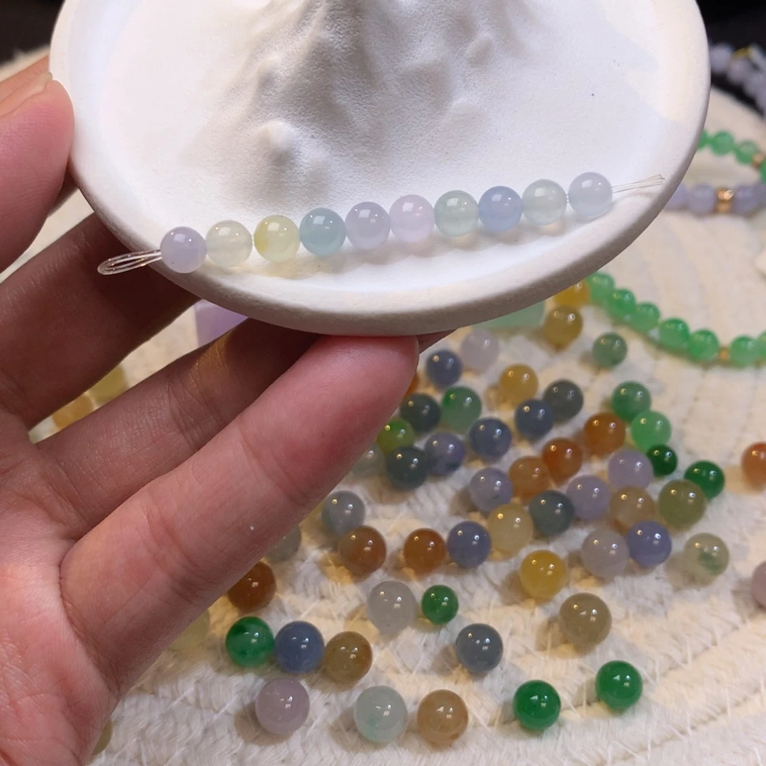 散珠翡翠马卡龙一组