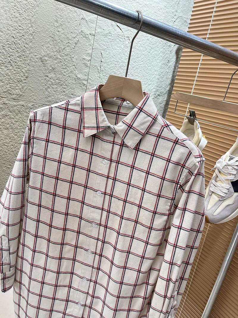 特！可单穿~可做开衫外套！全棉磨毛法兰绒长袖衬衫5230 女装 H5129