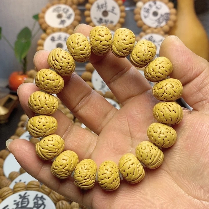 【闪购商品】爱****^桃核雕刻手串手链