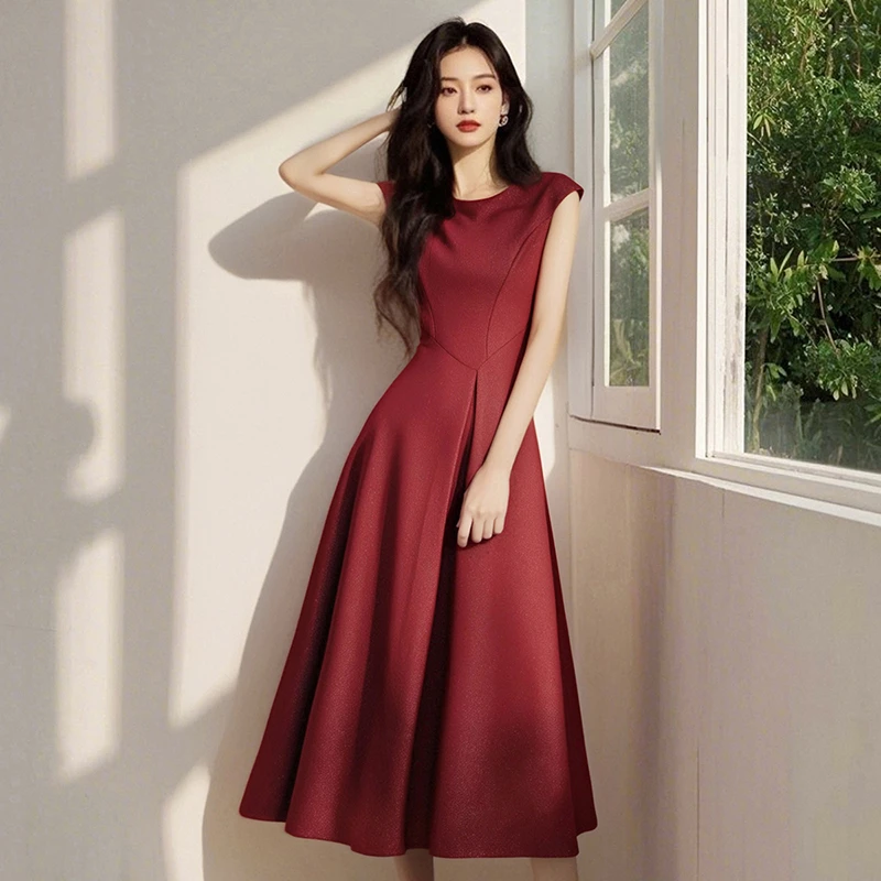 【新品】2025春裙子亮丝连衣裙24090433