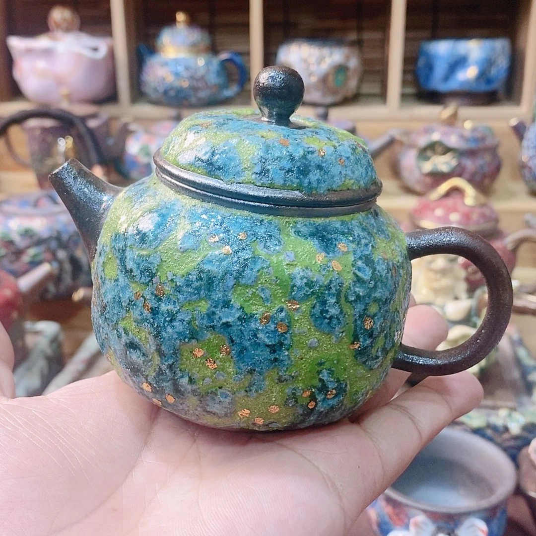 粗陶志野柴烧茶器