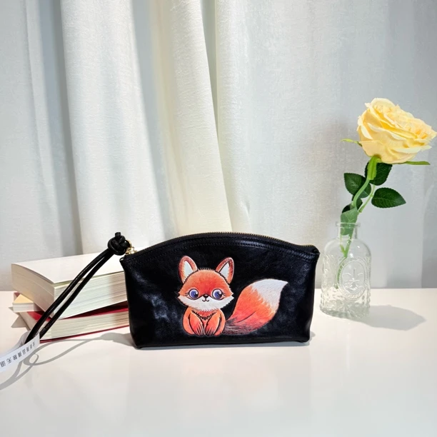 水晶植揉头层牛皮 手包 【3D高分子热熔印制】81308