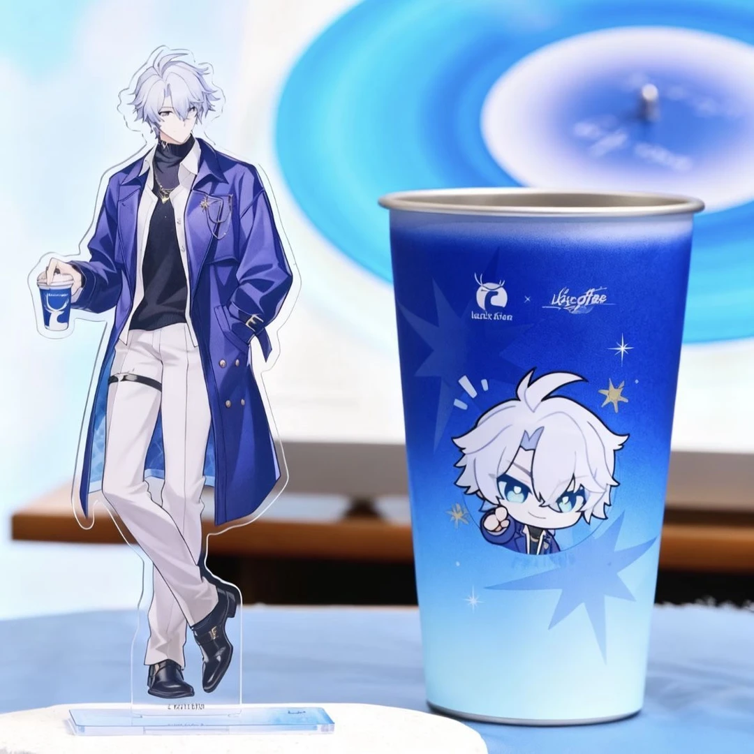 【特价】瑞幸咖啡星穹铁道周边冷变杯白厄遐蝶摇摇乐立牌吧唧色纸