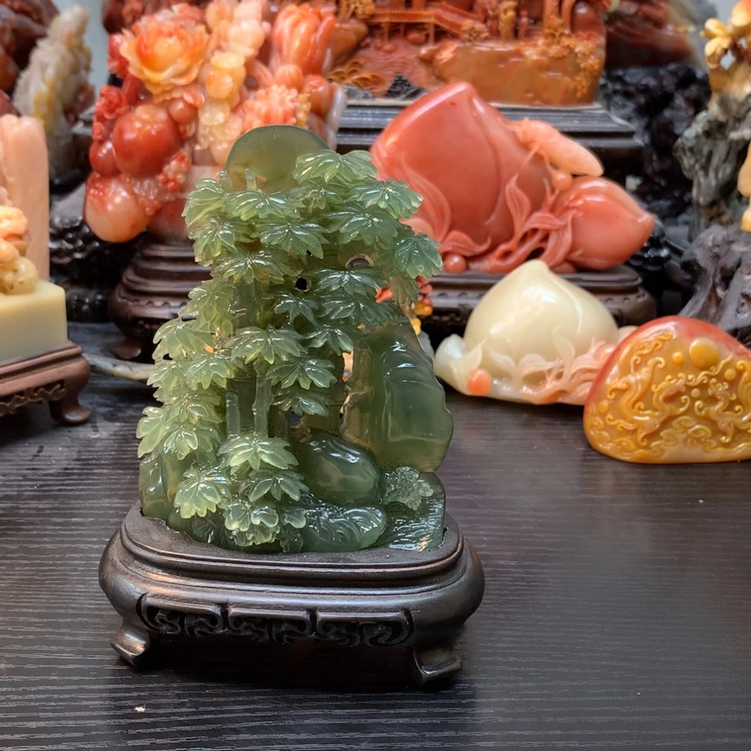 辽宁石丹东晶摆件