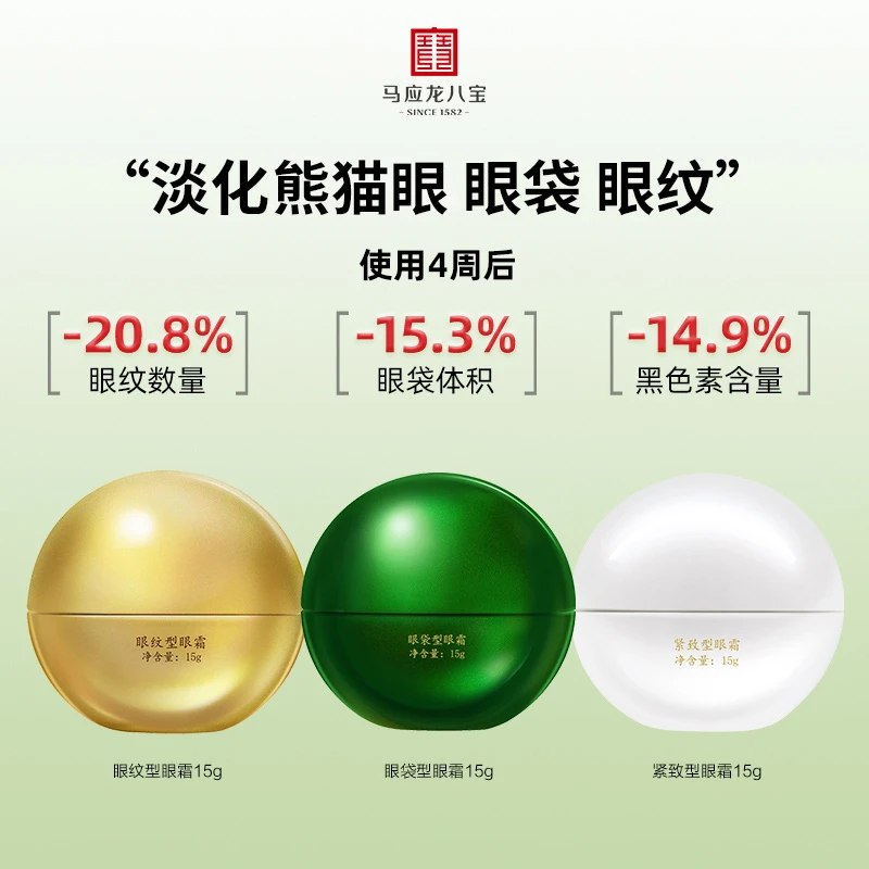马应龙眼霜眼袋型升级款淡化眼袋泪沟眼圈保湿修护紧致眼霜国货
